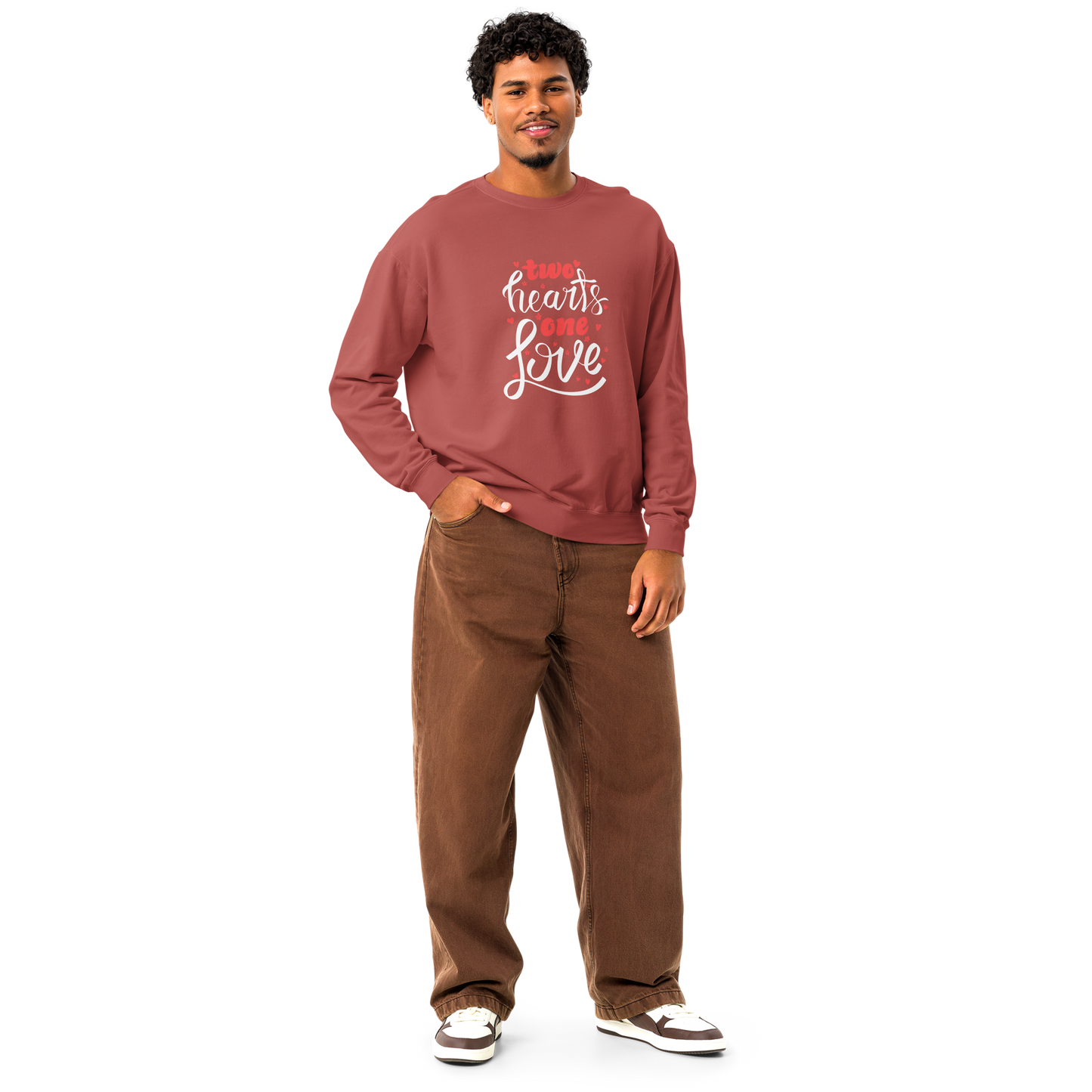 Unisex garment-dyed fleece crewneck sweatshirt