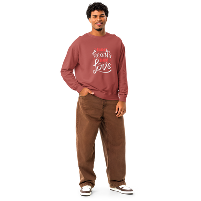 Unisex garment-dyed fleece crewneck sweatshirt