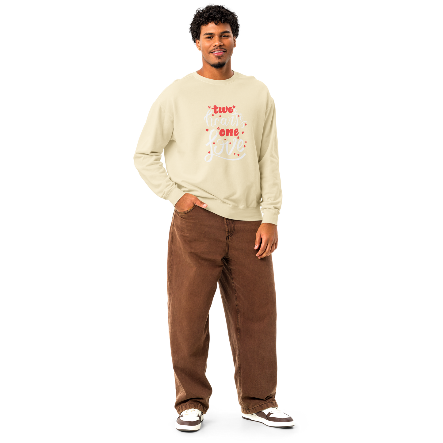 Unisex garment-dyed fleece crewneck sweatshirt