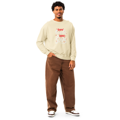 Unisex garment-dyed fleece crewneck sweatshirt