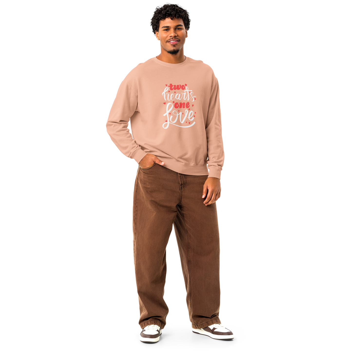 Unisex garment-dyed fleece crewneck sweatshirt