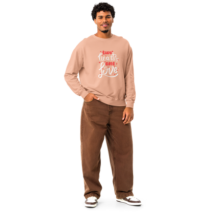 Unisex garment-dyed fleece crewneck sweatshirt