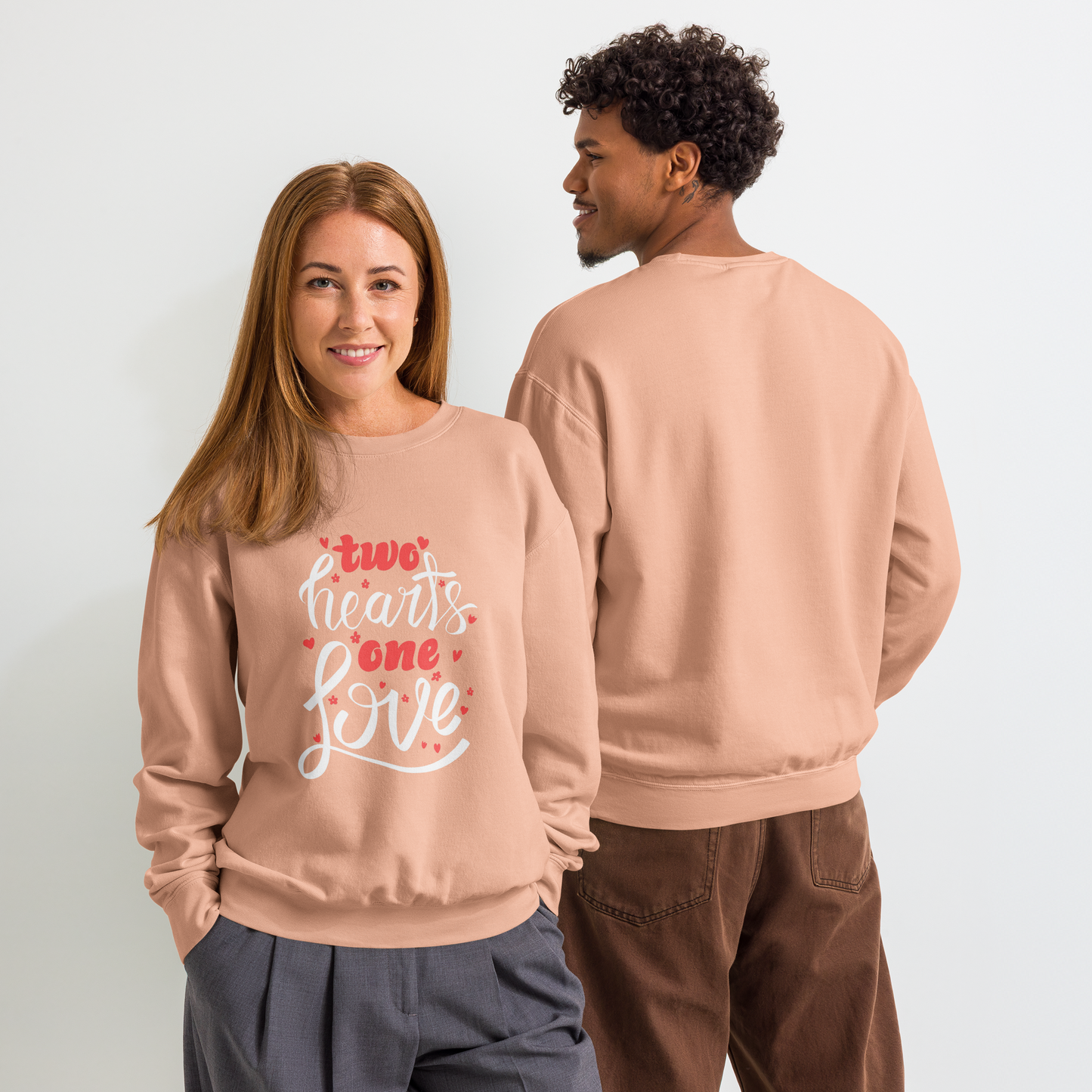 Unisex garment-dyed fleece crewneck sweatshirt