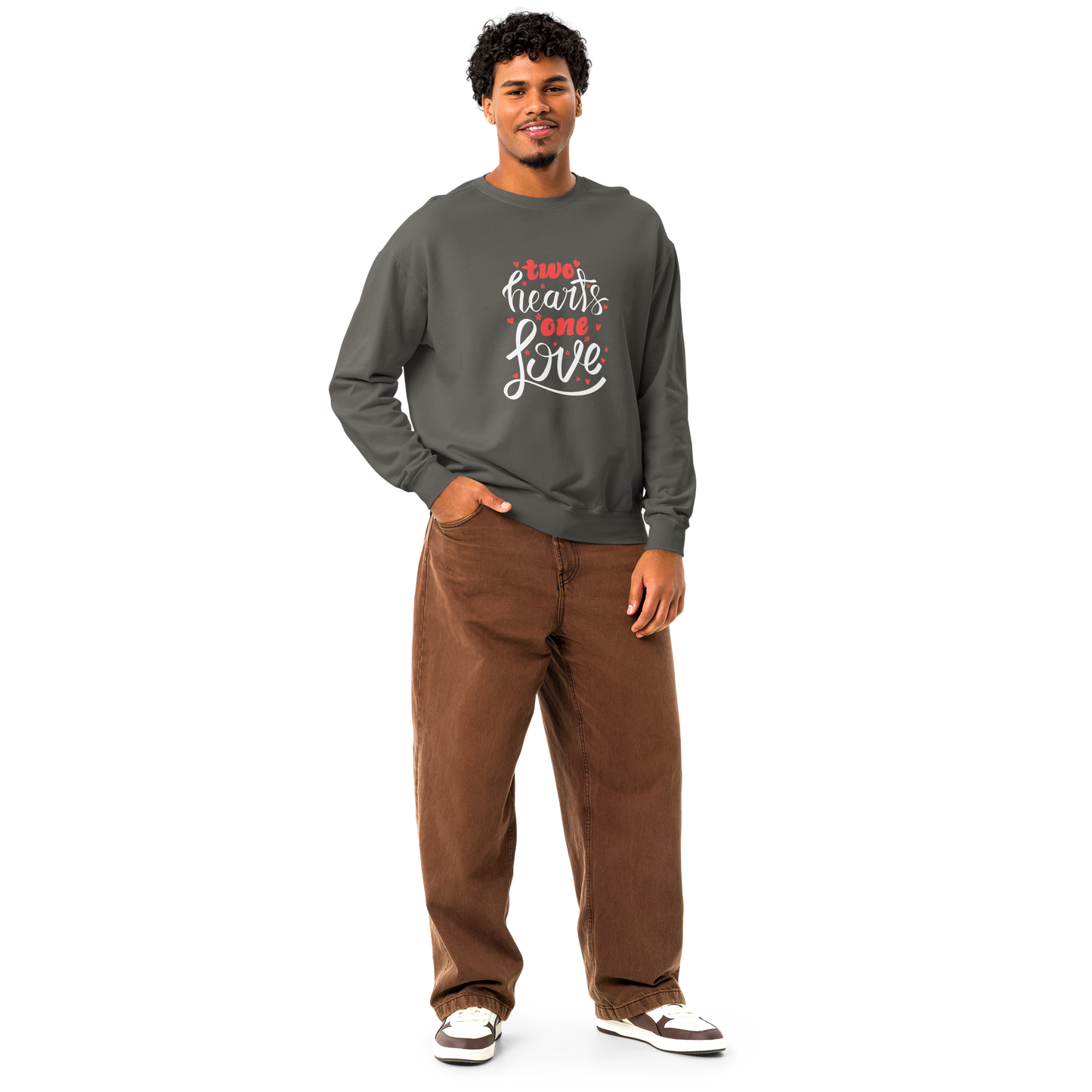 Unisex garment-dyed fleece crewneck sweatshirt