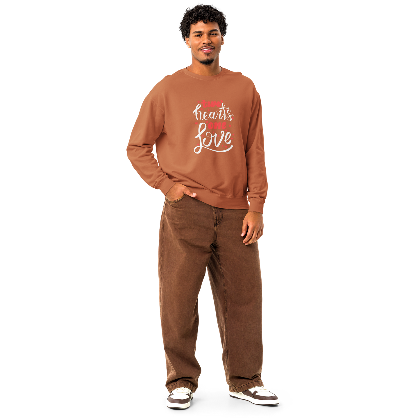 Unisex garment-dyed fleece crewneck sweatshirt