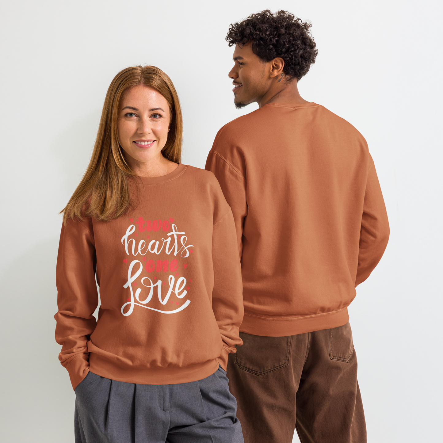 Unisex garment-dyed fleece crewneck sweatshirt