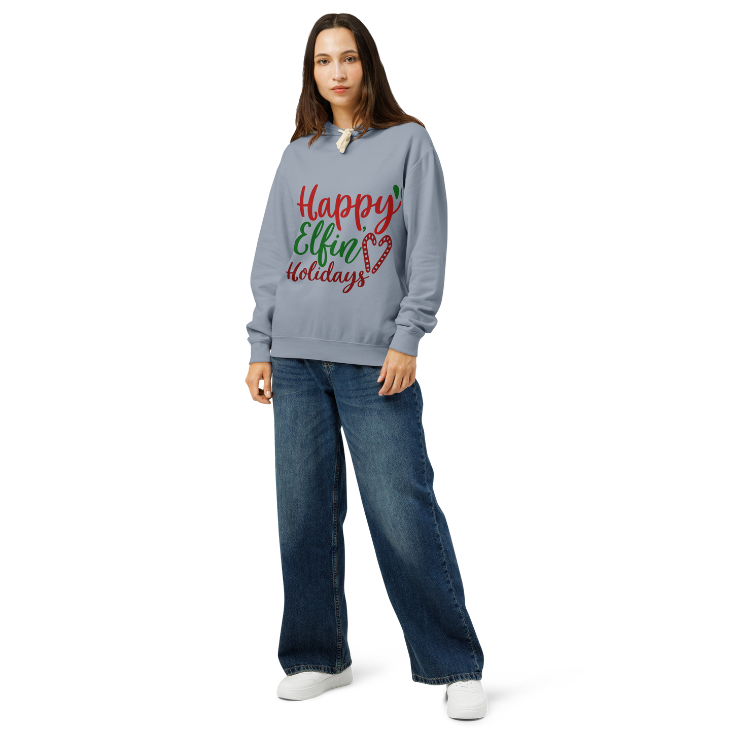 Unisex garment-dyed lightweight hoodie